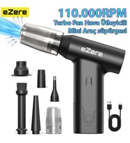 EZERE J02 Çift fonksiyonlu mini Araç süpürgesi & Turbo Fan Hava üfleyici