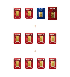 Nadir Gold 24 Ayar 17,5 Gram Altın (1 Ad 5 Gram Altın + 1 Ad 2,5 Gram Altın + 10 Ad 1 Gram Altın )