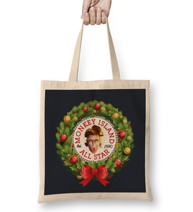 Christmas All Star Monkey Island Guybrush Threepwood Wreath Bez Çanta Uzun Saplı