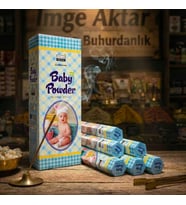 Darshan Baby Powder (Bebek Pudrası) Çubuk Tütsü (20'li Paket) - Temiz ve Yumuşak