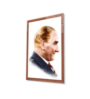 Atatürk Cam Tablo 4mm Dayanıklı Temperli Cam, Atatürk Glass Wall Art (Çok Renkli)