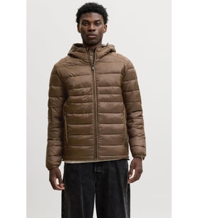 Jack & Jones JJEKINGSLEY Erkek Kapüşonlu Hafif Şişme Mont Puffer Günlük Rahat