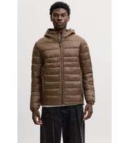 Jack & Jones JJEKINGSLEY Erkek Kapüşonlu Hafif Şişme Mont Puffer Günlük Rahat