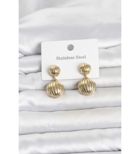 316L Çelik Gold Renk Vintage Model Kadın Küpe