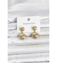 316L Çelik Gold Renk Vintage Model Kadın Küpe