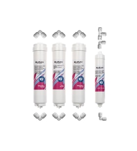 12 Inç Kapalı Kasa Su Arıtma Cihazı Membransız Tam Set (4 Filtre) (Beyaz)