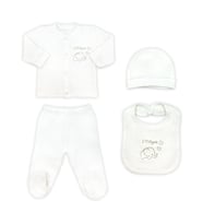 Sema Baby Organic  5 Parça Hastane Çıkışı Zıbın Seti (Renksiz)