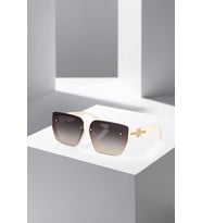 Polo Air UV400 Korumalı Krem Renk Gold Detaylı Kare Çerçeveli Kadın Güneş Gözlüğü PLG-2130C5
