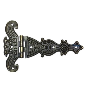 Dekoratif, Sac Tek Kuyruklu Menteşe - 69x102 Mm, Büyük, Antik, 1 Adet
