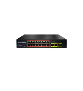 Uranium POE-1621SFP-200W 16 Port PoE + 2 Port Gigabit Uplink + 1 Port GB SFP Rackmount 200W PoE Swicth