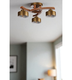 WESTON 3 LÜ NATUREL METAL BAŞLIKLI PLOFONYER AVİZE