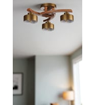 WESTON 3 LÜ NATUREL METAL BAŞLIKLI PLOFONYER AVİZE