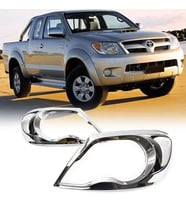 Toyota Hilux Uyumlu Vigo 2005 2011 Ön Far Kaplama ABS Krom Parça