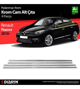 Renault Fluence Krom Cam Çıtası 4 Prç 2010-2016