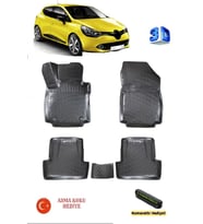 Rizline Renault Clio 4 2012-2019 Yılları Arası Uyumlu 3D Havuzlu Paspas ASMA KOKU VE NUMARATÖR HEDİYELİ