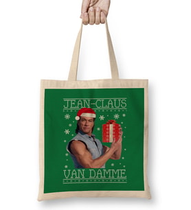 Jean Claus Van Damme Christmas Knit Bez Çanta Uzun Saplı