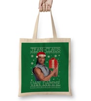 Jean Claus Van Damme Christmas Knit Bez Çanta Uzun Saplı