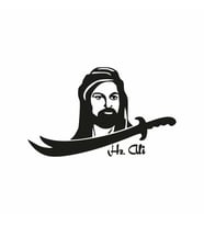 Zülfikar Hz Ali Araba Sticker siyah 18x11 CM (Siyah)