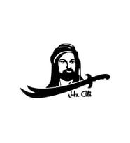 Zülfikar Hz Ali Araba Sticker siyah 18x11 CM (Siyah)