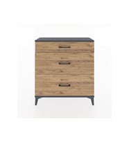 Arges Şifonyer 3 Çekmeceli 88x30x96 Antrasit-Çam