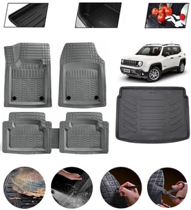 Jeep Renegade 2015 Sonrası Üst Uyumlu Paspas Araca Özel Bagaj Havuzu MBS Gri