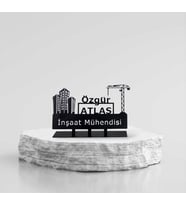 İnşaat Mühendisi isimlik - Kişiye Özel Metal İsimlik