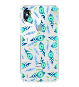 PrintiFy iPhone XS Max ile Uyumlu Nazar Boncuğu 3 Baskılı Kamera Korumalı Şeffaf Silikon Kılıf