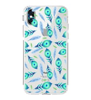 PrintiFy iPhone XS Max ile Uyumlu Nazar Boncuğu 3 Baskılı Kamera Korumalı Şeffaf Silikon Kılıf