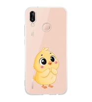 Huawei P20 Lite Uyumlu Baskılı Yumuşak Silikon Şeffaf Telefon Kılıfı