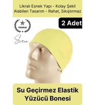 2'li Her Saça Uygun Su Geçirmez Bez Bone Likralı Yüzücü Deniz Havuz Elastik Unisex Kulak Korumalı