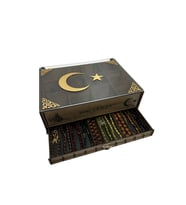 Kişiye Özel İsimli Tesbih ve Saat Koleksiyon Kutusu – 10 Tesbih 12 Saat  Ahşap & Pleksi Tasarım