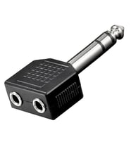 6.3 MM STEREO ERKEK/3.5 MM STEREOX2 DİŞİ ÇEVİRİCİ JACK
