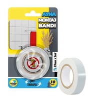 Çift Taraflı Ayna Montaj Köpük Bandı 19mm x 2mt 