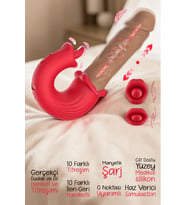- Fantasy Dream Dilli Hareketli Dildo - Titreşim, İleri Geri ve Ağız simülasyonu