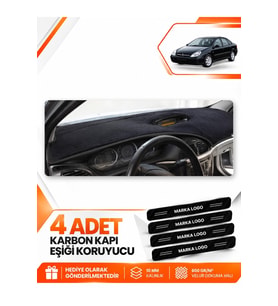 CİTROEN C5 (2001-2004) Uyumlu Ön Torpido Koruma Kılıfı Halısı - Siyah