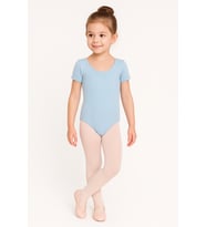 Kısa Kollu Full Lycra Coton Bale Mayosu-Çocuk (Bebe Mavi)
