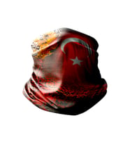 Motobir Baf-Bandana Türk Bayrak Kırmızı Lav Desen (Renksiz)