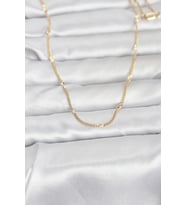 CM 14K Gold Renk Lazer Puntalı Model 60 cm Kadın Kolye 5886 - HPSBYI6542-5621