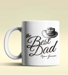 Kişiye Özel The Best Dad Tasarımlı Beyaz Kupa Bardak