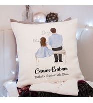 Canım Babam Tasarımlı Yastık Kişiye Özel