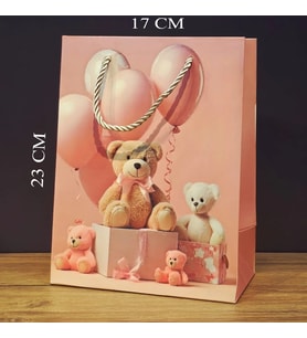 pilelistore Sevimli Ayıcık Tasarımlı Küçük Boy Hediye Çantası