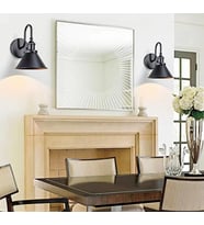 Rsylight Retro Siyah Metal Modern Dekoratif Rustik Aplik