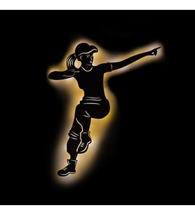 Lucenda Led Işıklı Dans Temalı Tablo Emma Dekoratif Gece Lambası (Sarı)