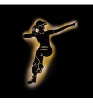 Lucenda Led Işıklı Dans Temalı Tablo Emma Dekoratif Gece Lambası (Sarı)