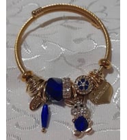 Gözdehome Çelik Bileklik Sarı Gold Model Kalpli Tavşan Charmlı Çelik Bileklik