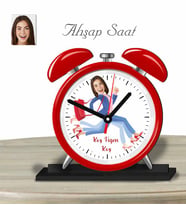 Kişiye Özel Ahşap Saat-Zamana Koşan Kadın-1