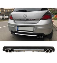 Opel Astra H Gri Difüzör Çiftli Yuvarlak Egzoz Görünümlü D Tip Difizör 2004 - 2009