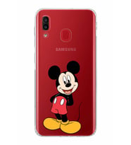Samsung Galaxy A30  Kamera Korumalı  Kapak Mickey Mouse Tasarımlı  Şeffaf Kılıf