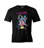 Gorillaz - Gitar Siyah Erkek Tshirt