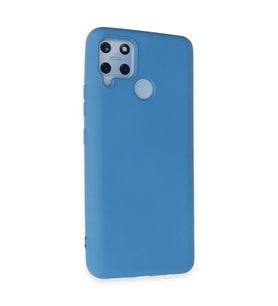 Realme C15 Kılıf Nano içi Kadife Silikon - Mavi